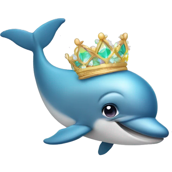 Dolphin wearing a tutu emoji