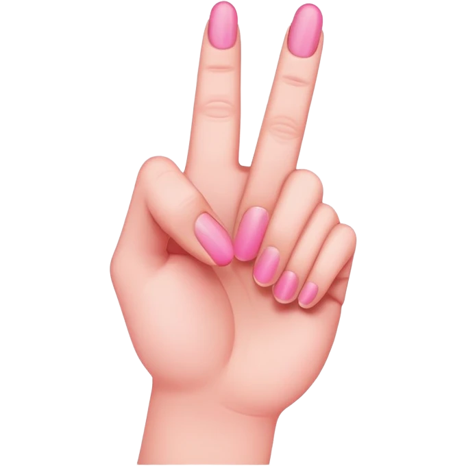 Pink middle finger emoji