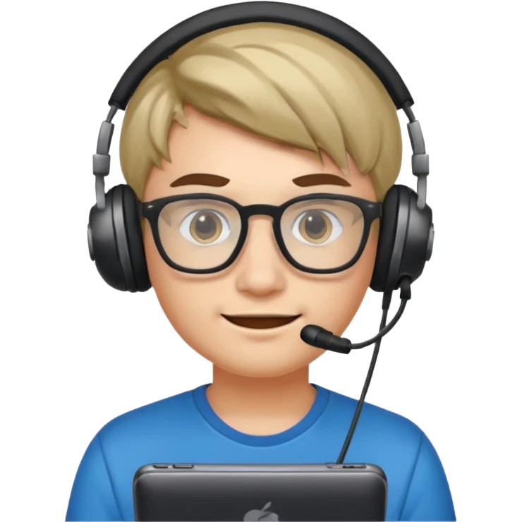 gamer with glasses emoji