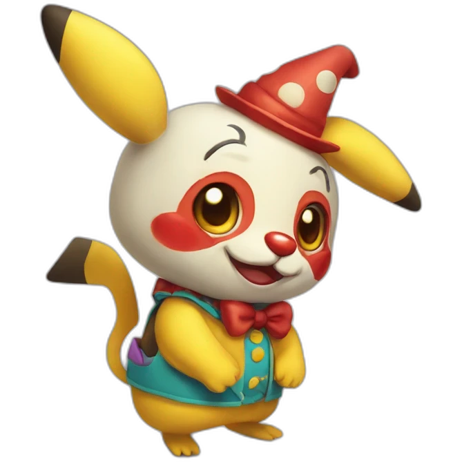 clown picachu emoji