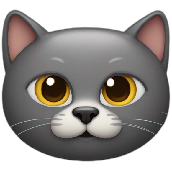 head with half the face cat and the other half mole (the animal) emoji