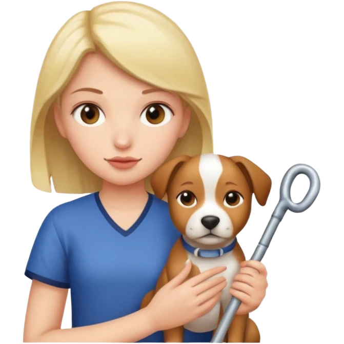 Américain staff et fille emoji