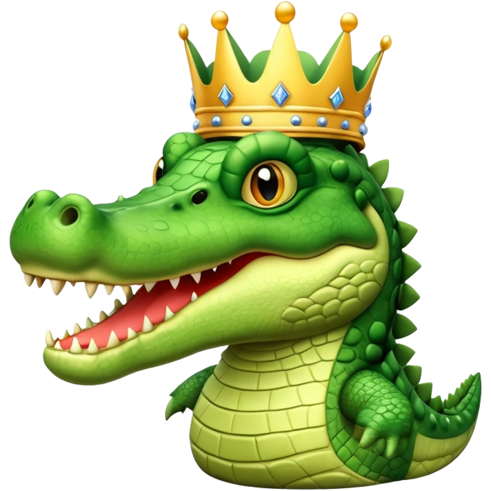 Stuffed crocodile with King crown emoji