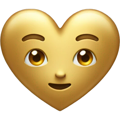 Golden heart emoji