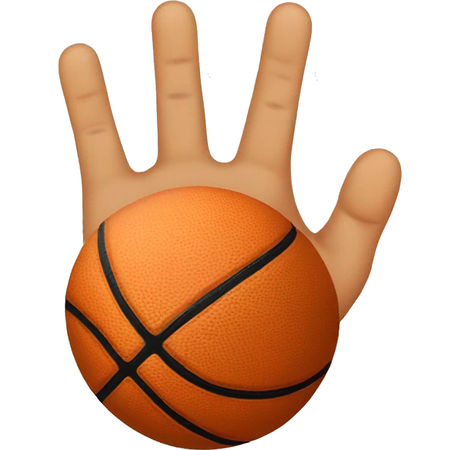 3 fingers with basketball  emoji