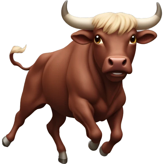 light maroon bull charging up emoji