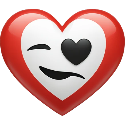heart but there is a turkish flag inside emoji