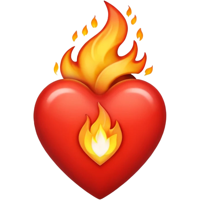 heart with a flame emoji