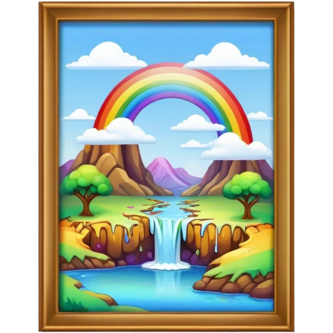 melting rainbow renaissance landscape emoji