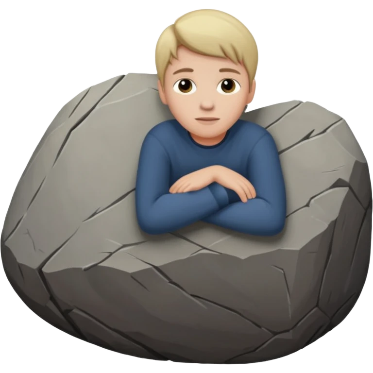 Tate McRae leaning on a large rock   emoji