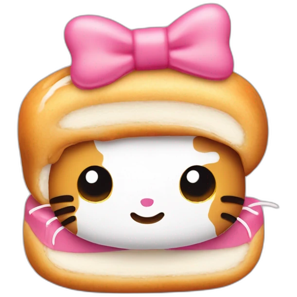 Cute hello kitty cinamon roll  emoji