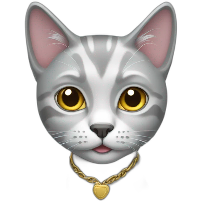 silver coat cat emoji
