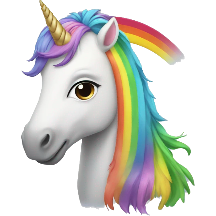 rainbow with unicorn emoji