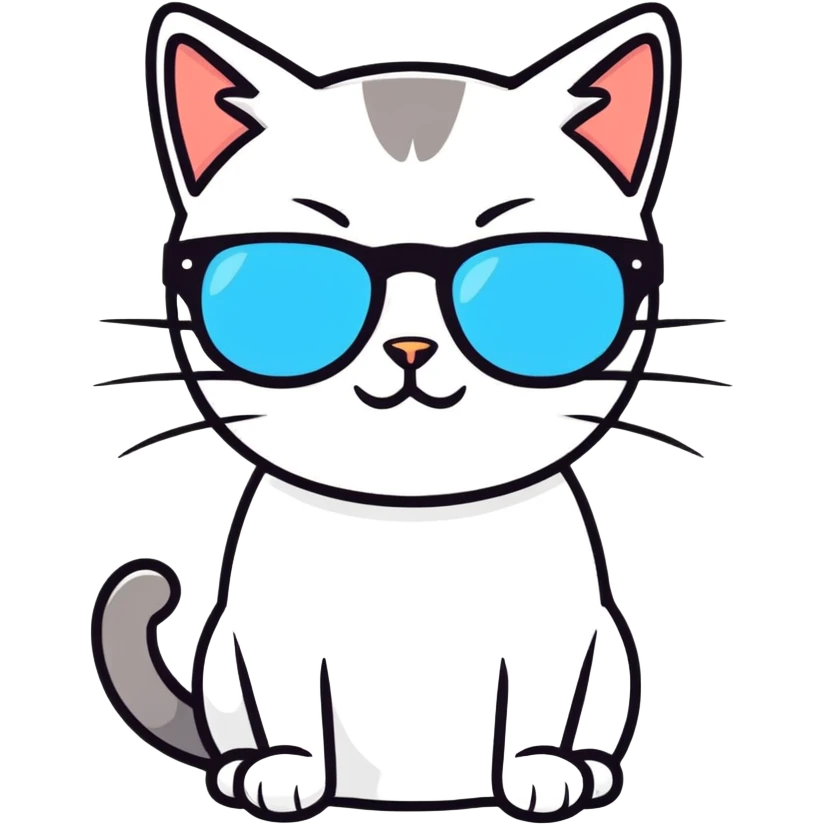 Cat with sunglasses emoji
