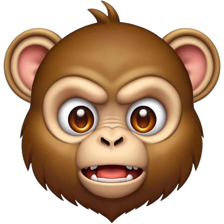 angry monkey iphone emoji style emoji