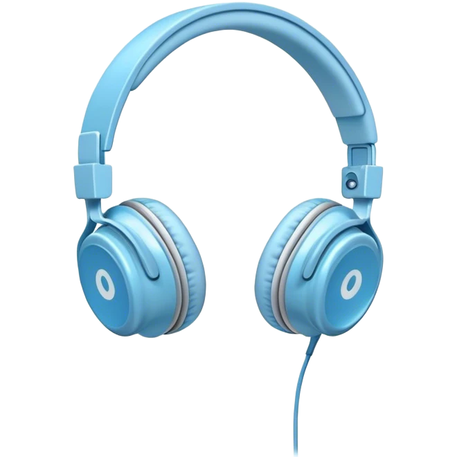 Light Blue Headphones emoji