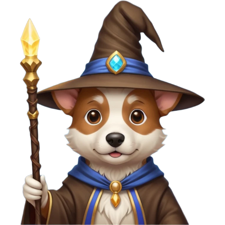 Dog wizard emoji