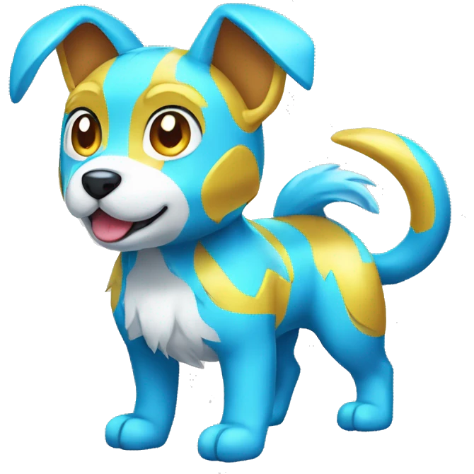 Colorful Shiny Electric Dog Pokémon emoji