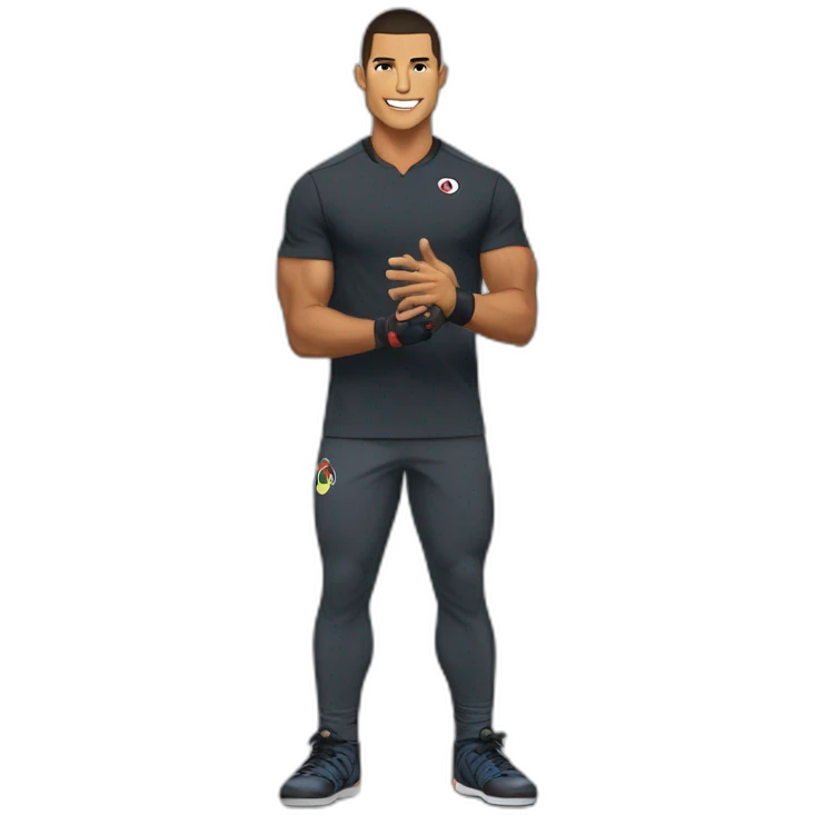 Pyrobut de Pokémon qui imite Christiano ronaldo emoji