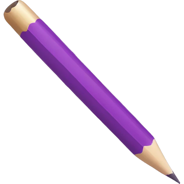 diagonal purple pencil emoji