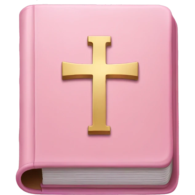 Light pink bible with gold  emoji