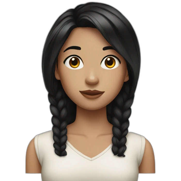 girl with black hair and freckles emoji