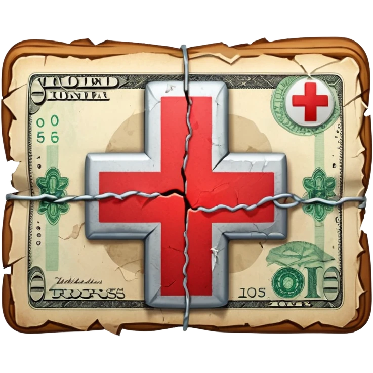a money billet with a red cross through, like for free emoji