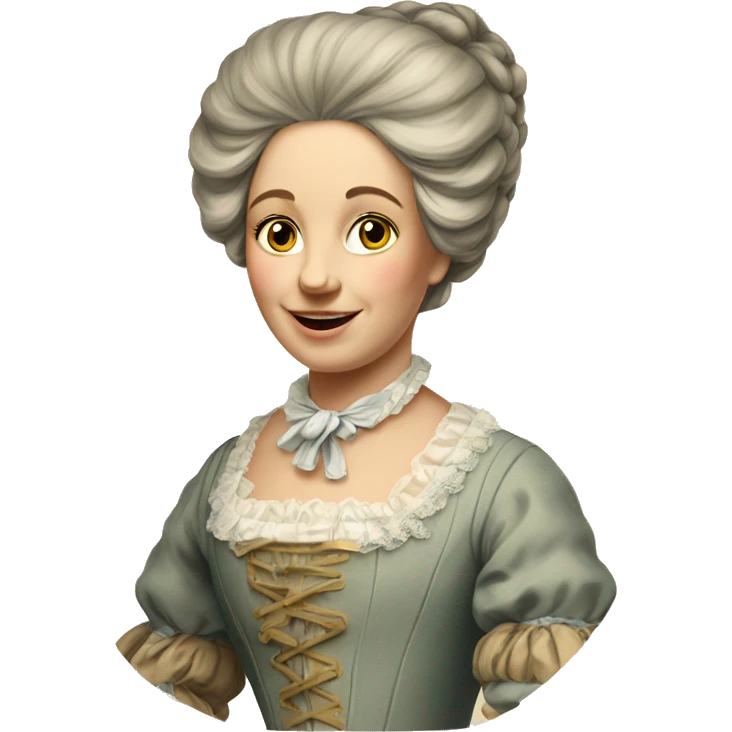 18th century Swiss lady in dress emoji