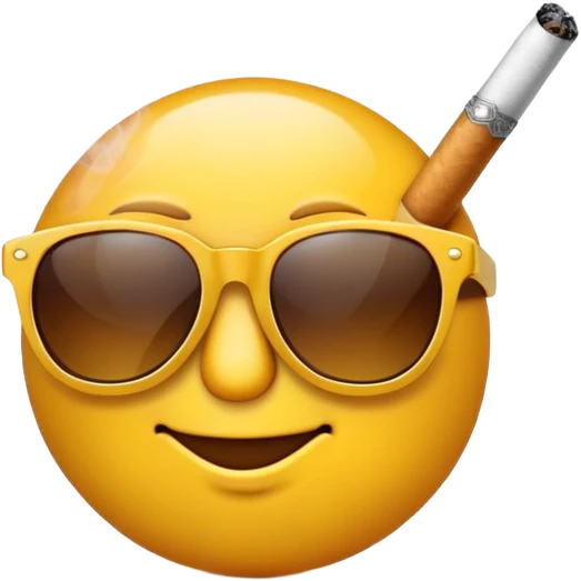 Smoking emoji with sunglasses  emoji