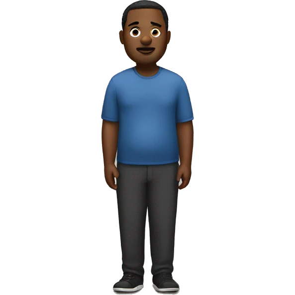 Fat black man emoji