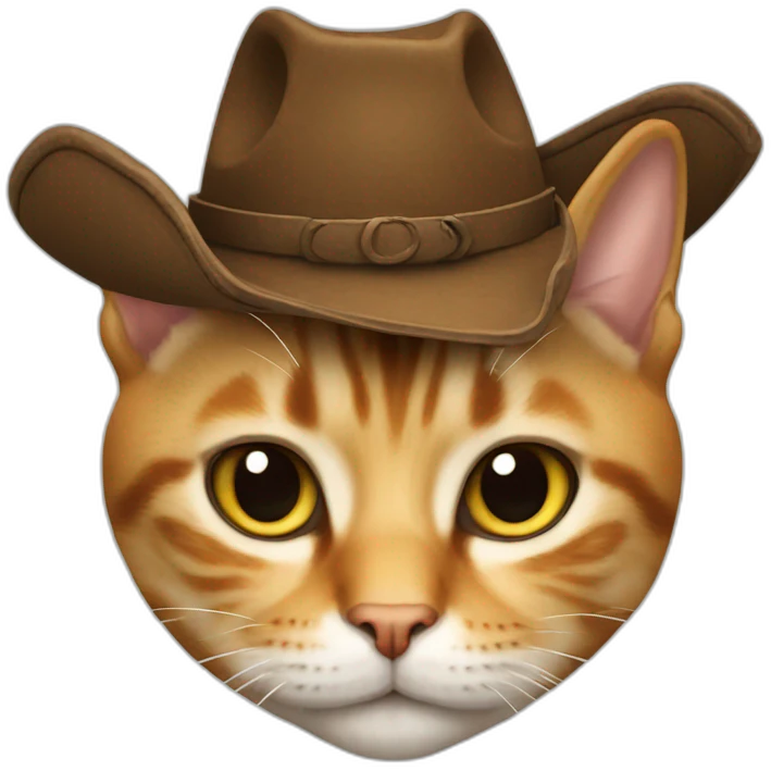Cat cowboyhat emoji
