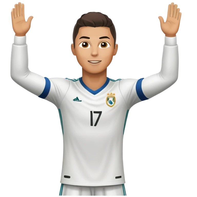 Cristiano Ronaldo soccer player celebrating a goal emoji