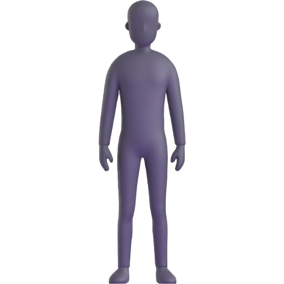 grey human silhouette with no facial features, no face, no eyes, no nose, no mouth, simple outline emoji