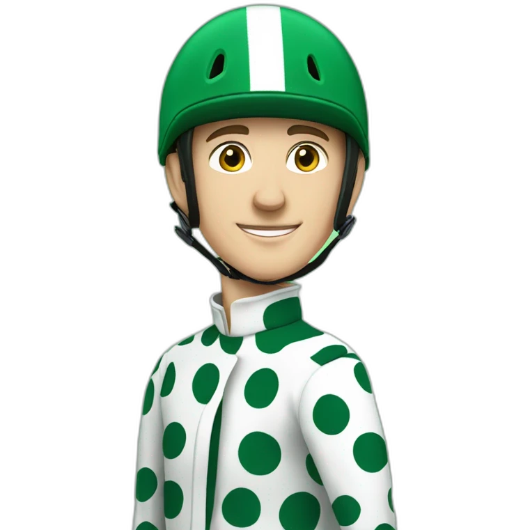 paul townend jockey dark green polka dot emoji