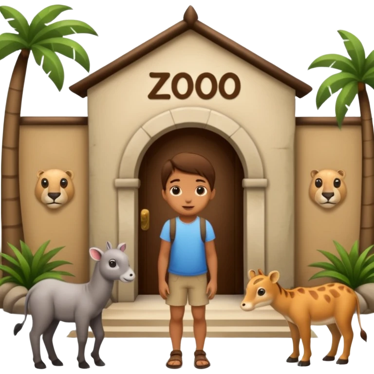 entrada de un zoo y que vean animales  emoji
