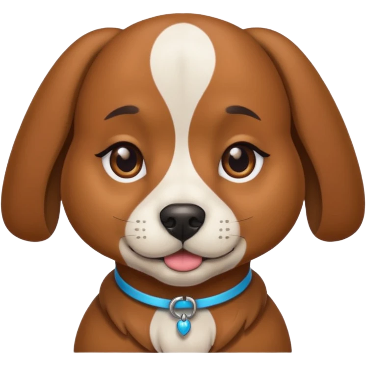 dog wearing makeup emoji