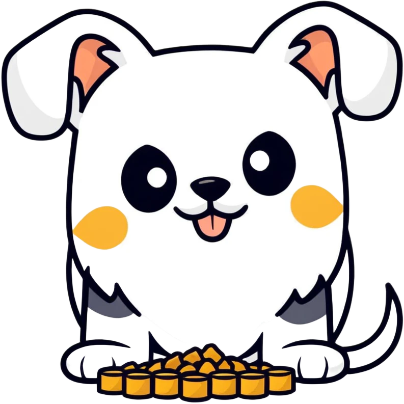Simple Cane of dog food emoji