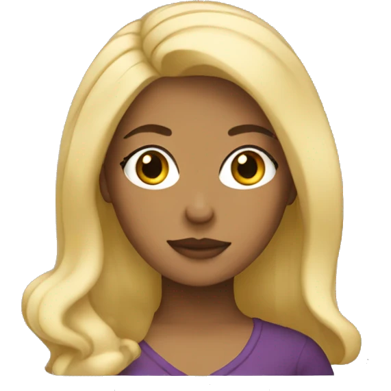 Latina with blonde hair emoji