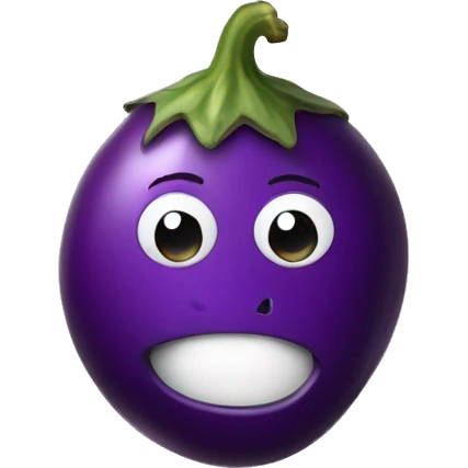 eggplant in front of drooling face emoji