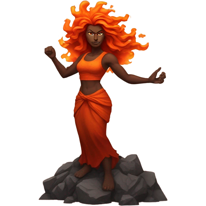 Angry goddess of volcanoes emoji