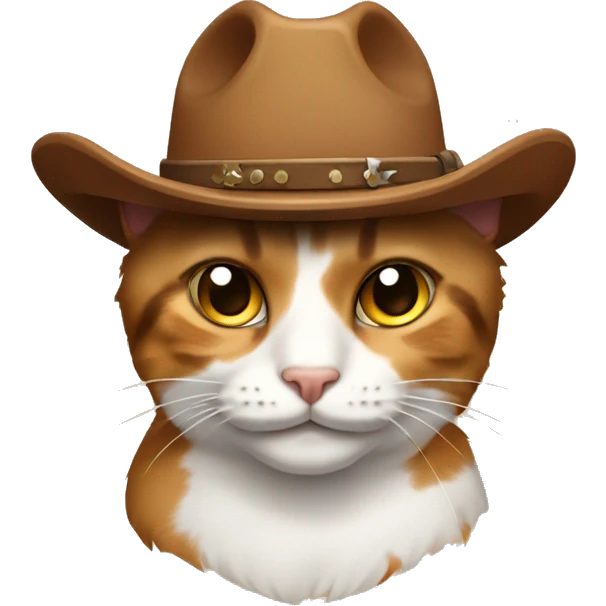 Calico cat and cowboy hat emoji