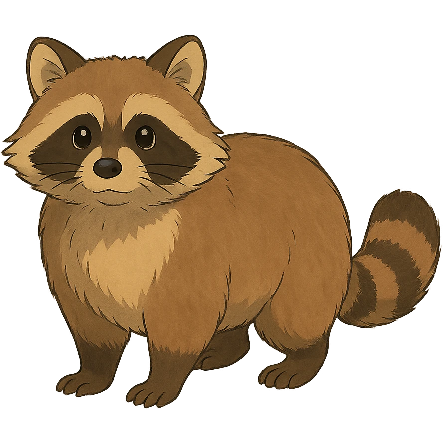 ghibli style raccoon emoji