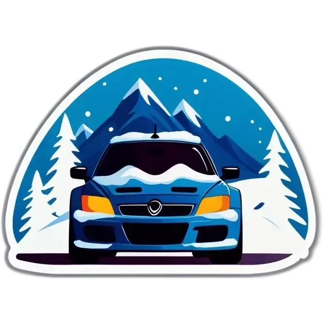 Rennstrecke mit Schnee in Winter emoji