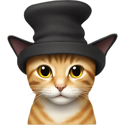 A cat wearing a cat hat wearing a cat hat  emoji