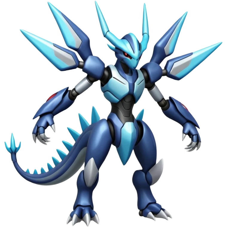 Edgy cool Dialga-Genesect-Miraidon-Darkrai-Deoxys-Giratina-Palkia-Meloetta-fusion emoji