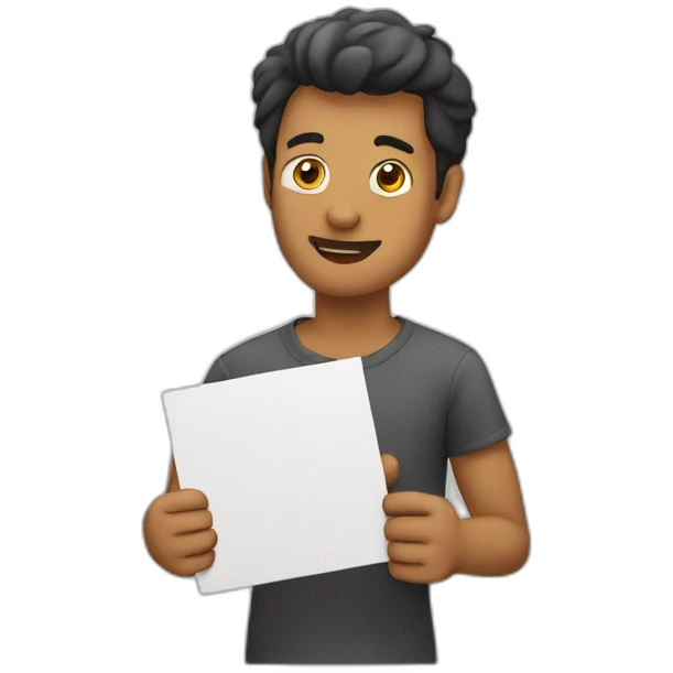 man holding up sign emoji