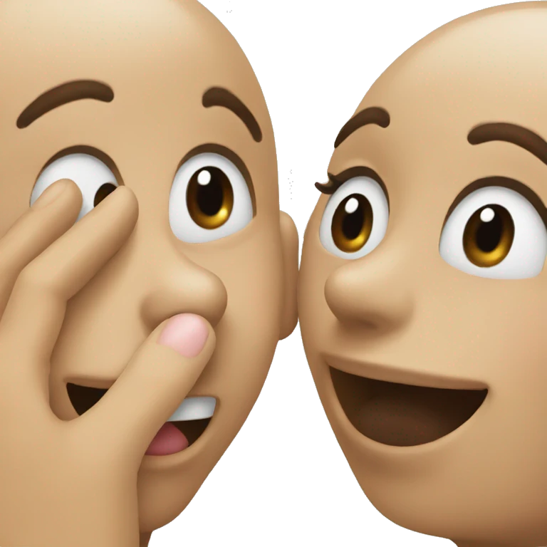 Emoji making a kissy face and putting their hand to their cheek emoji