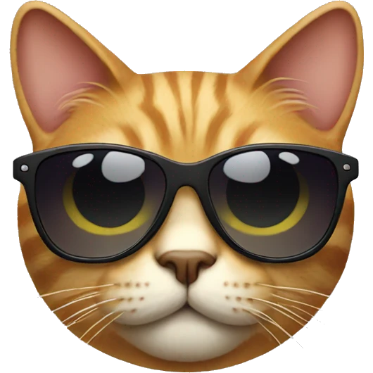 Cat with sunglasses emoji