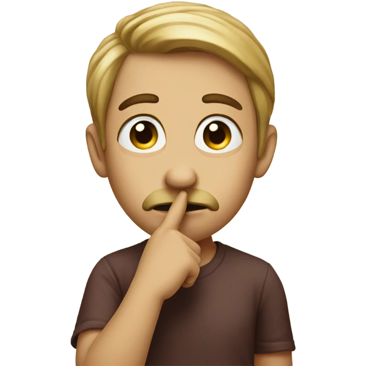 Person with finger under their nose emoji