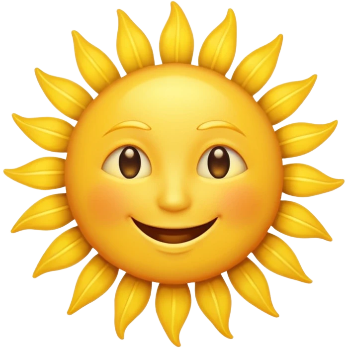 smiling sun emoji, simple and cheerful emoji